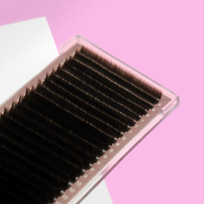 More 28 Lines Brunette False Eyelashes | 0.10 Single-Length Tray